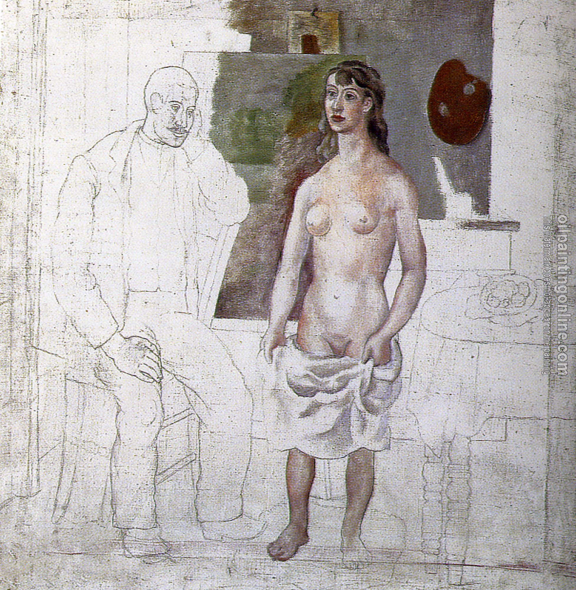 Picasso, Pablo - the painter and his model